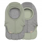 Voksi Balaclava i ull, Misty Green/Grey Melange thumbnail